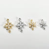 Copper Electroplated Zircon Snowflake Pendant Jewelry Accessories Bracelet Necklace Earrings