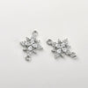 Copper Electroplated Zircon Snowflake Pendant Jewelry Accessories Bracelet Necklace Earrings
