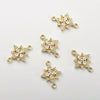 Copper Electroplated Zircon Snowflake Pendant Jewelry Accessories Bracelet Necklace Earrings