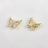 Copper Electroplated Zirconium Lace Leaf Cut Out Butterfly Pendant Diy Handmade Jewelry Accessories