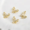 Copper Electroplated Zirconium Lace Leaf Cut Out Butterfly Pendant Diy Handmade Jewelry Accessories