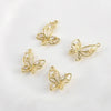 Copper Electroplated Zirconium Lace Leaf Cut Out Butterfly Pendant Diy Handmade Jewelry Accessories