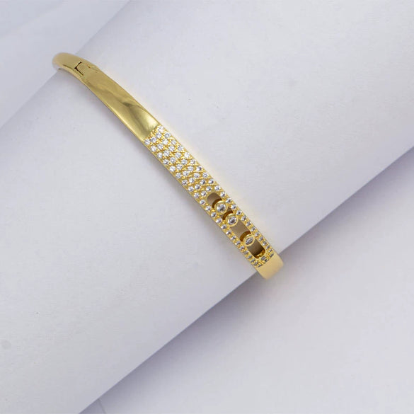 Copper Electroplating Simple Style Women's Diamond Bracelet