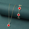 Copper Elegant Flower Jewelry Set