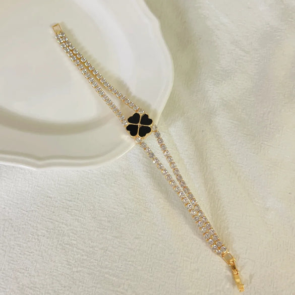 Copper Elegant Four Leaf Clover Bracelets