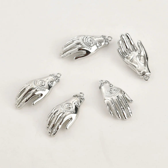 Copper Eyes Palm Pendant Electroplated Jewelry Accessories Material For Diy Bracelet Necklace Earring