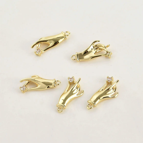 Copper Eyes Palm Pendant Electroplated Jewelry Accessories Material For Diy Bracelet Necklace Earring