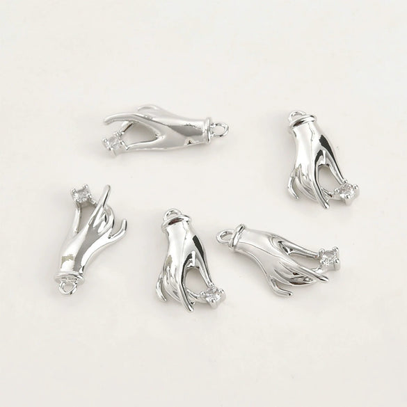 Copper Eyes Palm Pendant Electroplated Jewelry Accessories Material For Diy Bracelet Necklace Earring