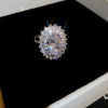Copper Finger Ring With Geometric And Flower Pattern Electroplating For Women Light Luxury Style