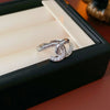 Copper Finger Ring With Geometric And Flower Pattern Electroplating For Women Light Luxury Style