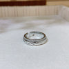 Copper Finger Ring With Geometric And Flower Pattern Electroplating For Women Light Luxury Style