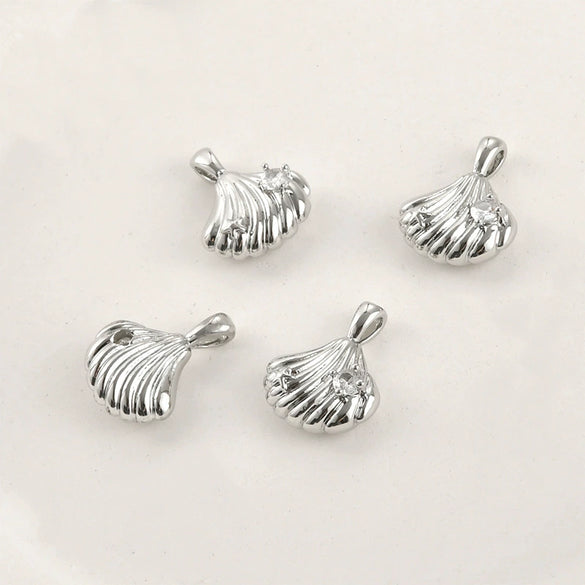 Copper Fishtail Conch Shell Pendant Electroplated Jewelry Accessories For Diy Bracelet Necklace Earring