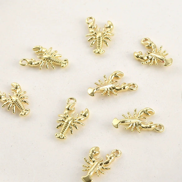 Copper Fishtail Conch Shell Pendant Electroplated Jewelry Accessories For Diy Bracelet Necklace Earring