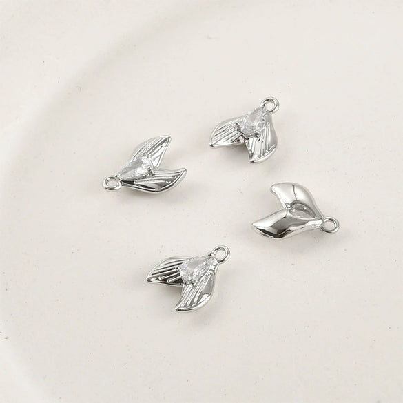 Copper Fishtail Conch Shell Pendant Electroplated Jewelry Accessories For Diy Bracelet Necklace Earring