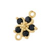 Copper Fivepetal Flower Inlaid With Colored Diamonds Bracelet