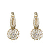 Copper Flower Earrings For Women With Electroplating Treatment