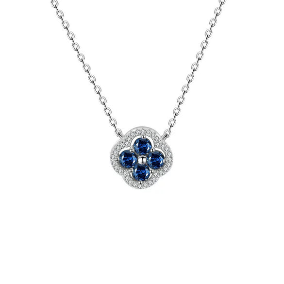 Copper Fourleaf Clover Light Luxury Niche Design Electroplated Jewelry Set For Women Earrings Necklace