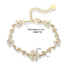Copper Fruit And Flower Patterned Bracelet With Zirconia For Women