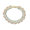 Copper Fruit And Flower Patterned Bracelet With Zirconia For Women