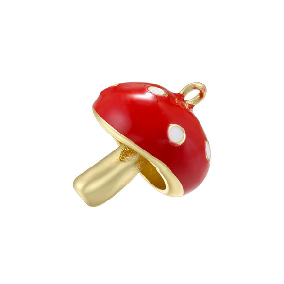 Copper Fruit Shaped Oil Dripping Jewelry Pendant For Women's Handmade Bracelet Or Necklace