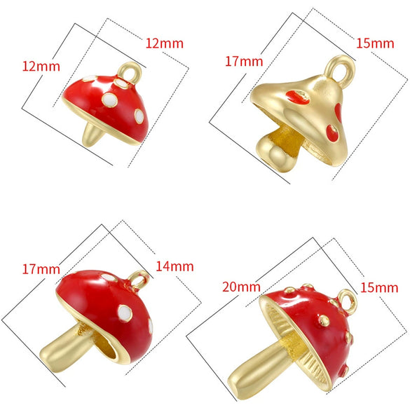 Copper Fruit Shaped Oil Dripping Jewelry Pendant For Women's Handmade Bracelet Or Necklace