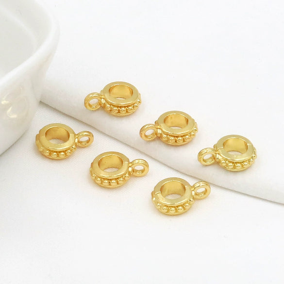 Copper Gear Pendant Ring Beaded Bracelet Necklace Accessories Diy Handmade Electroplated