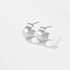 Copper Geometric Cshaped Electroplated Platinum 18K Gold Women's Earrings