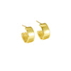 Copper Geometric Cshaped Electroplated Platinum 18K Gold Women's Earrings
