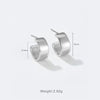 Copper Geometric Cshaped Electroplated Platinum 18K Gold Women's Earrings