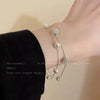 Copper Geometric Doublelayer Stacked Electroplated Women's Bracelet