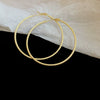 Copper Geometric Electroplated Round Earrings For Women