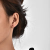 Copper Geometric Female Semiround Diamond Gold Plated Earrings