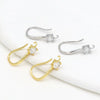 Copper Geometric Handmade Ear Hooks Earrings Accessories Electroplated With 18K Real Gold And Micropaved Zircon