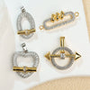 Copper Geometric Heart Fashion Jewelry Accessories With Electroplating For Women