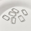 Copper Geometric Hollow Square Oval Pendant Jewelry Accessories With 14K Gold Color Electroplating