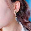 Copper Geometric Inlaid Zircon Women's Light Luxury Earrings