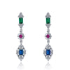 Copper Geometric Inlaid Zircon Women's Light Luxury Earrings