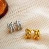 Copper Geometric Knotted Braided Electroplated Unisex Earrings