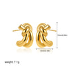 Copper Geometric Knotted Braided Electroplated Unisex Earrings