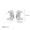 Copper Geometric Knotted Braided Electroplated Unisex Earrings