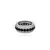 Copper Geometric Micro Inlaid Five Row Colorful Zircon Ring Hip Hop Fashion Statement Ring For Men And Women