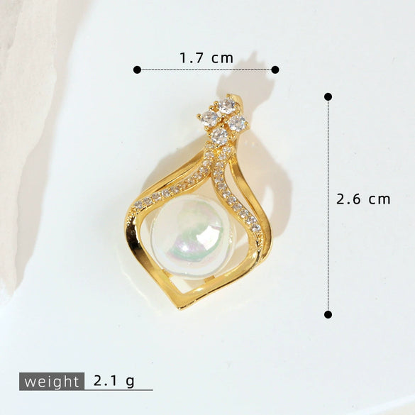 Copper Geometric Micropaved Jewelry Accessories Pendant For Women
