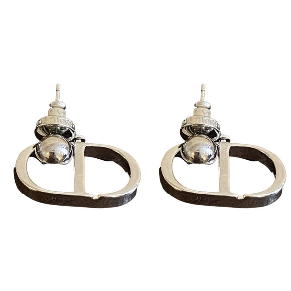 Copper Geometric Oval Pig Nose Electroplated Twowear Stylish Earrings For Women