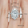 Copper Geometric Oval Zircon Inlaid Ring For Women