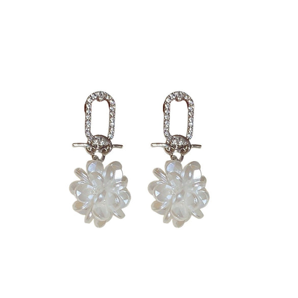 Copper Geometric Pearl Set Women's Earrings With Highend Feel