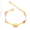 Copper Geometric Style Electroplated Cat Bracelet For Girlfriend