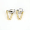 Copper Geometric Triangle Earrings With Electroplated Finish Simple Fashion Personality Stud Earrings