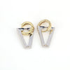 Copper Geometric Triangle Earrings With Electroplated Finish Simple Fashion Personality Stud Earrings