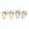 Copper Geometric Triangle Earrings With Electroplated Finish Simple Fashion Personality Stud Earrings