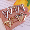 Copper Geometric Triangle Earrings With Electroplated Finish Simple Fashion Personality Stud Earrings